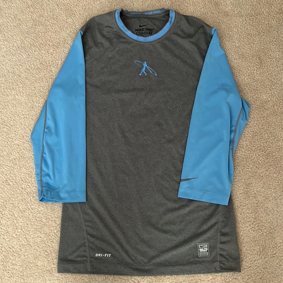 Nike Pro Combat Dri Fit Baseball Shirt - Picture 1 of 4